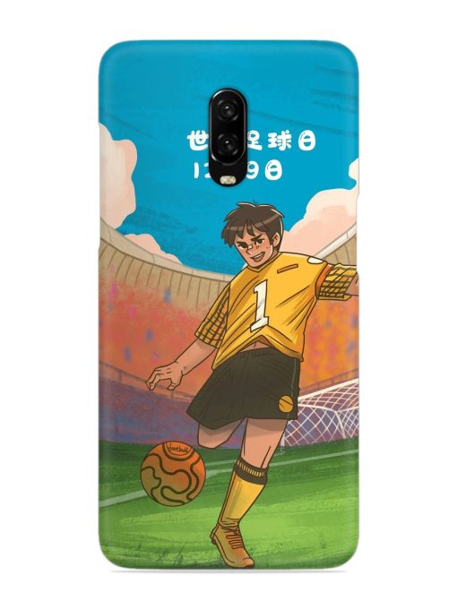 Soccer Kick Snap Case for Oneplus 6T Zapvi