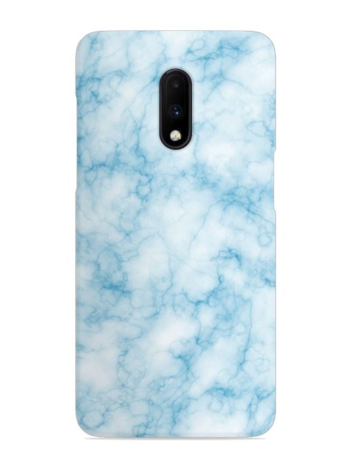 Blue White Natural Marble Snap Case for Oneplus 7 Zapvi