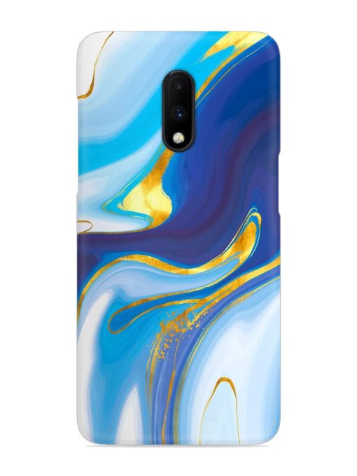 Watercolor Background With Golden Foil Snap Case for Oneplus 7 Zapvi