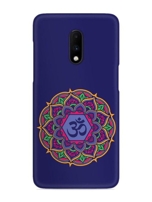 Om Mandala Art Blue Snap Case for Oneplus 7 Zapvi