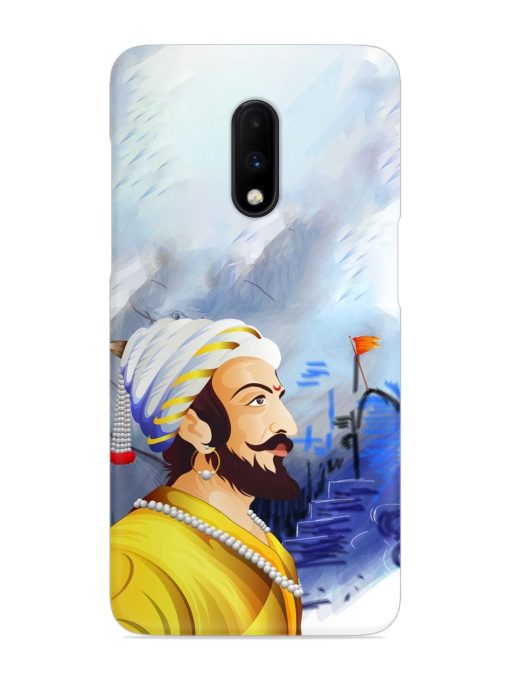 Shivaji Maharaj Color Paint Art Snap Case for Oneplus 7 Zapvi