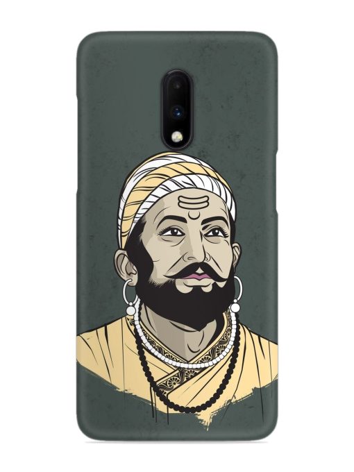 Shivaji Maharaj Vector Art Snap Case for Oneplus 7