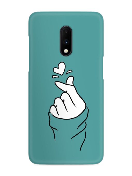 Korean Heart Sign Art Snap Case for Oneplus 7 Zapvi