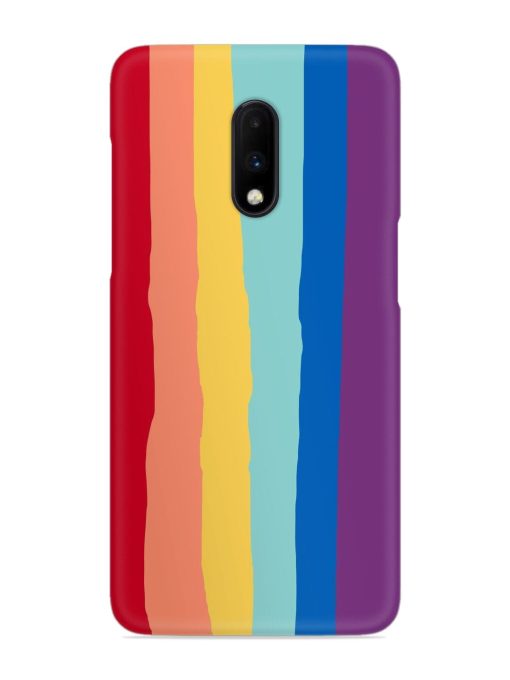 Rainbow Genuine Liquid Snap Case for Oneplus 7 Zapvi