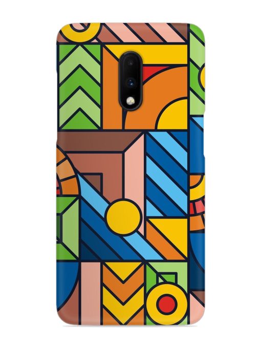 Colorful Geometric Snap Case for Oneplus 7