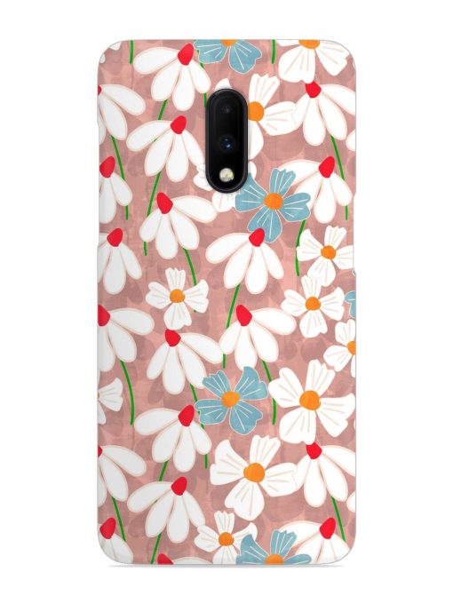 Abstract Petal Flowers Snap Case for Oneplus 7 Zapvi