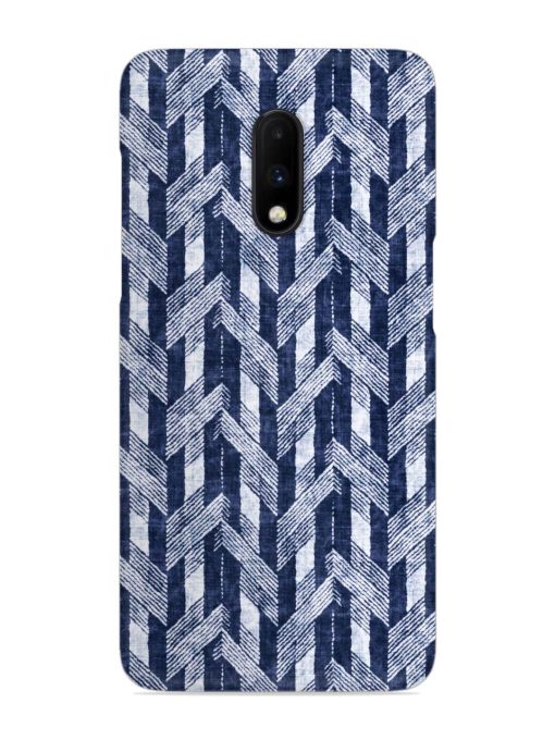 Abstract Herringbone Motif Snap Case for Oneplus 7 Zapvi