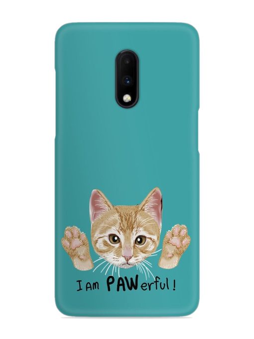 Typography Slogan Cat Snap Case for Oneplus 7