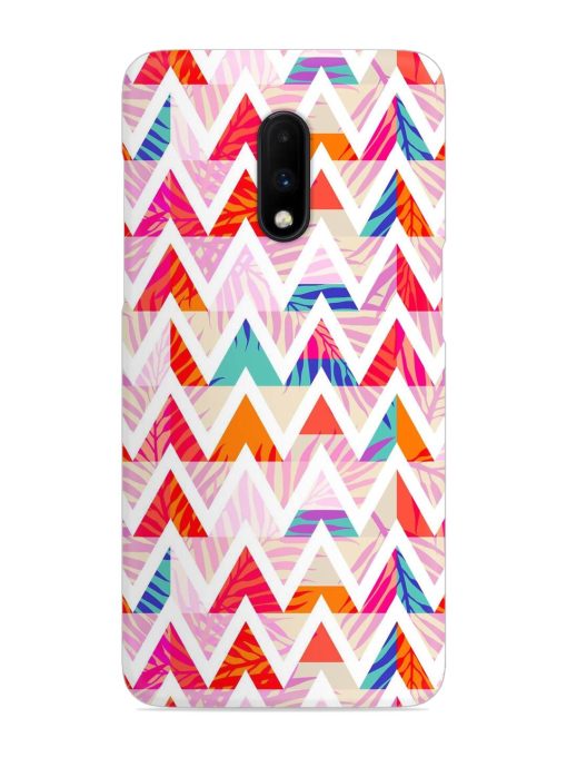 Abstract Triangle Background Snap Case for Oneplus 7 Zapvi