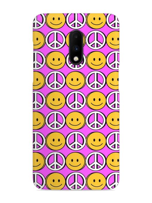 Smiley Face Peace Snap Case for Oneplus 7