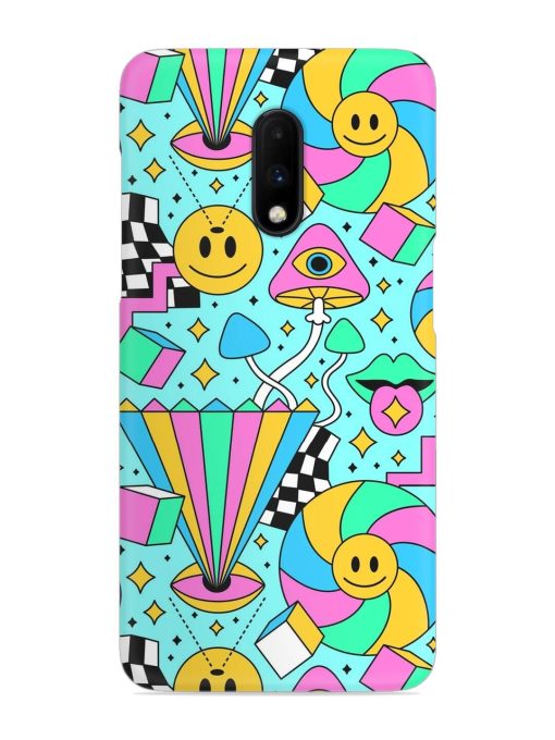 Trippy Rainbow 60S Snap Case for Oneplus 7 Zapvi