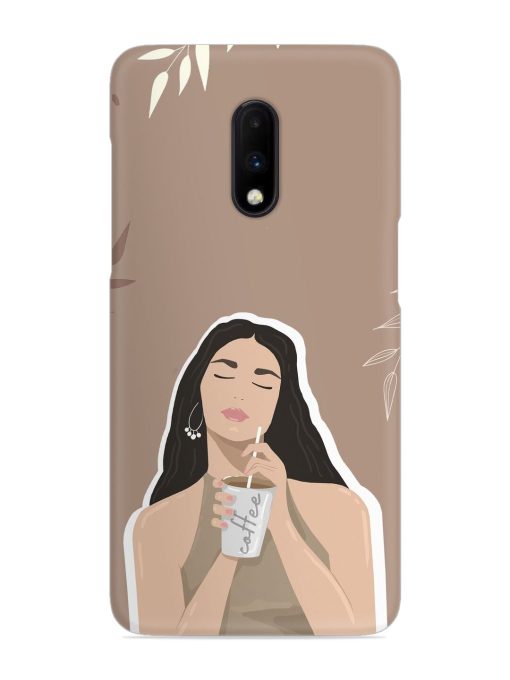 Girl With Coffee Snap Case for Oneplus 7