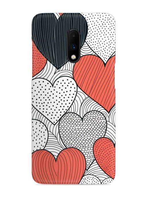 Girly Heart Seamless Snap Case for Oneplus 7 Zapvi