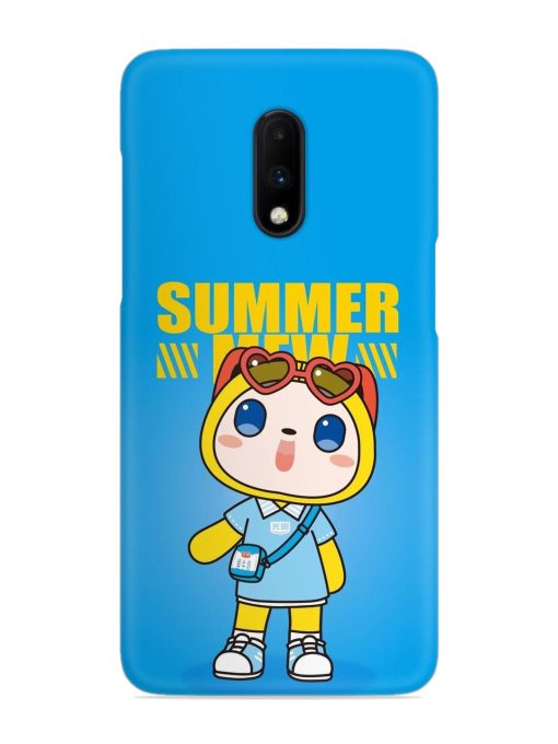 Summer Mew Cartoon Snap Case for Oneplus 7 Zapvi