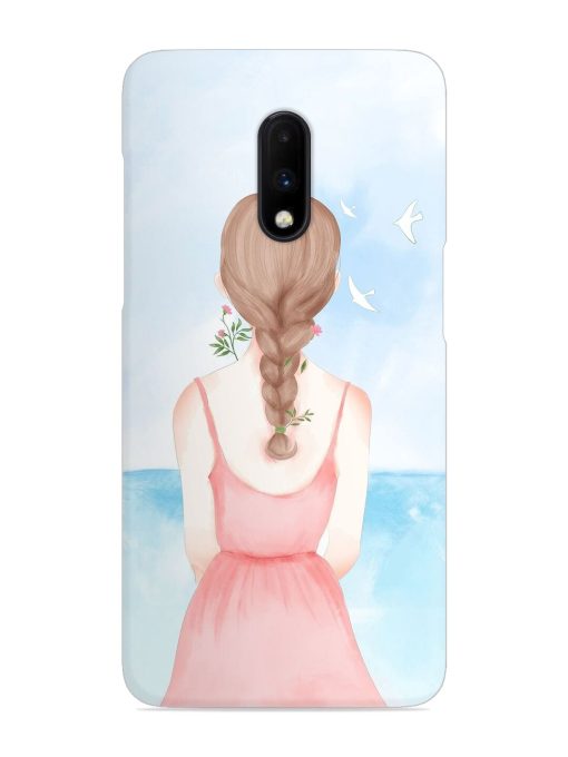 Watercolor Girl Vector Snap Case for Oneplus 7 Zapvi