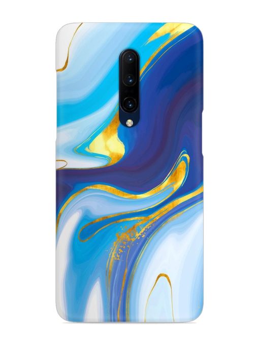 Watercolor Background With Golden Foil Snap Case for Oneplus 7 Pro Zapvi