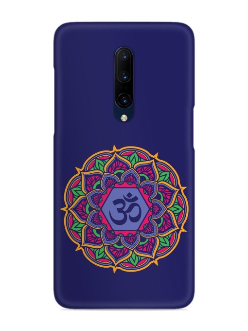 Om Mandala Art Blue Snap Case for Oneplus 7 Pro Zapvi