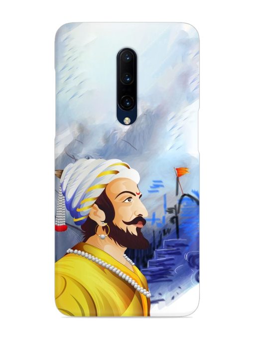 Shivaji Maharaj Color Paint Art Snap Case for Oneplus 7 Pro Zapvi