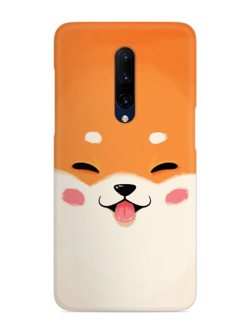 Cute Dog Face Vector Snap Case for Oneplus 7 Pro Zapvi