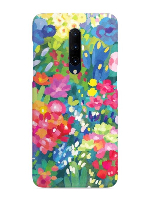 Watercolor Flower Art Snap Case for Oneplus 7 Pro Zapvi