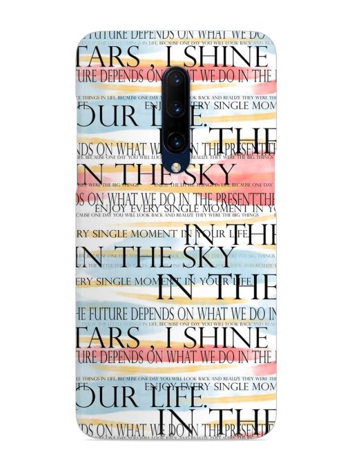 Seamless Slogans Pattern Snap Case for Oneplus 7 Pro