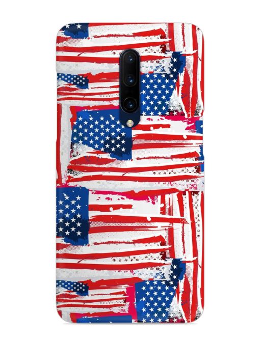 Usa Flag Seamless Snap Case for Oneplus 7 Pro Zapvi