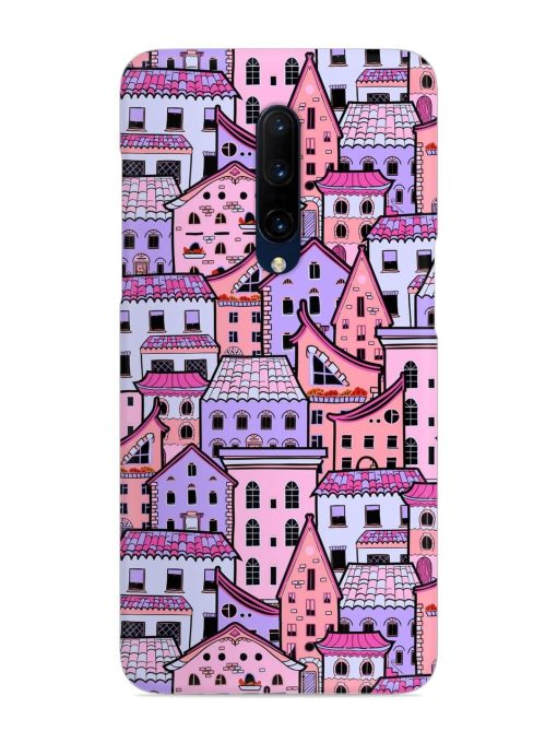 Seamless Pattern Houses Snap Case for Oneplus 7 Pro Zapvi