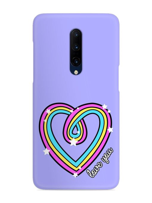 Colorful Rainbow Heart Snap Case for Oneplus 7 Pro Zapvi