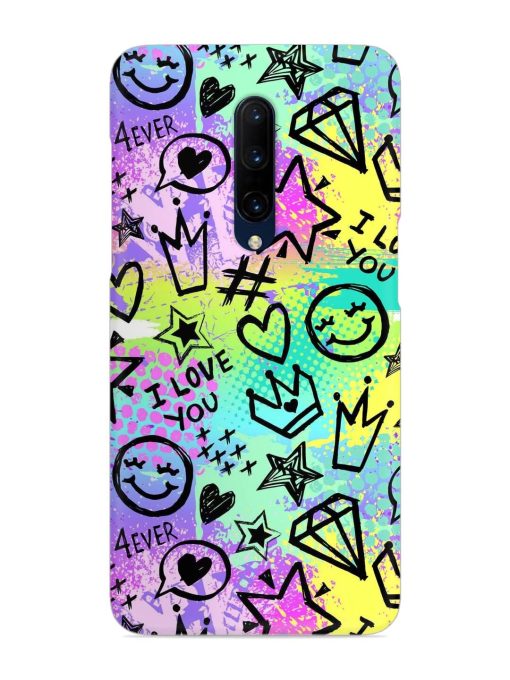 Bright Seamless Pattern Snap Case for Oneplus 7 Pro Zapvi