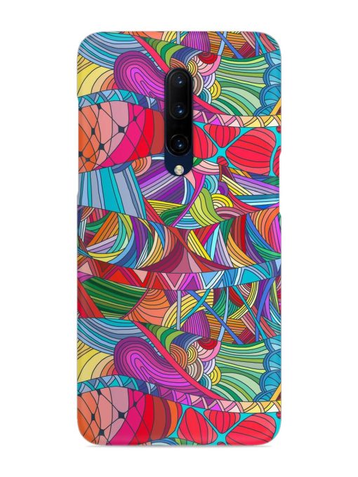 Seamless Patterns Hand Drawn Snap Case for Oneplus 7 Pro Zapvi