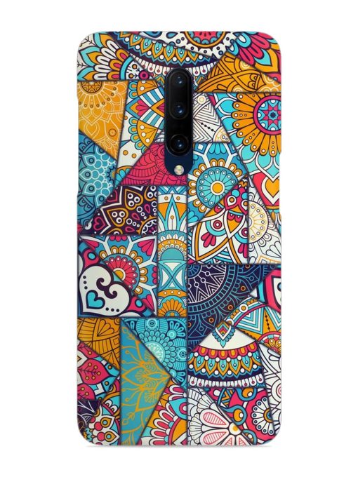 Patchwork Pattern Vintage Snap Case for Oneplus 7 Pro Zapvi