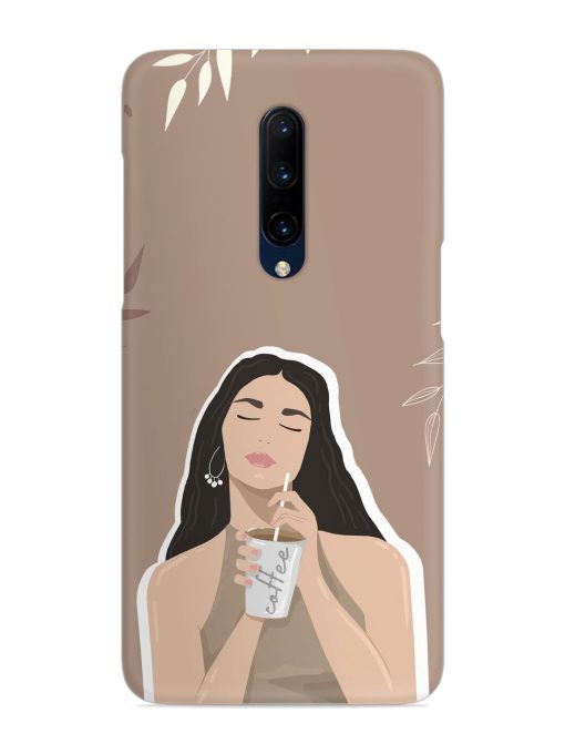 Girl With Coffee Snap Case for Oneplus 7 Pro