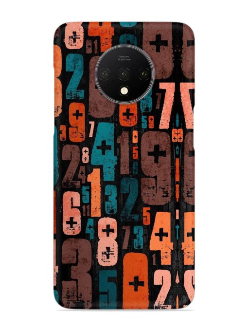 0 To 9 Art Snap Case for Oneplus 7T Zapvi