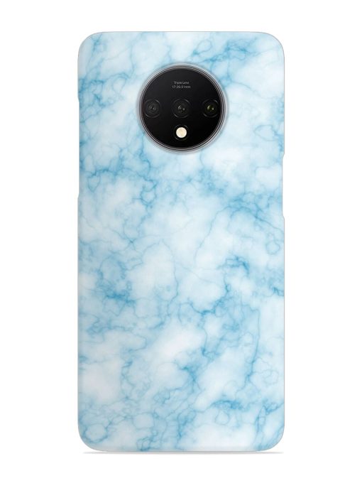 Blue White Natural Marble Snap Case for Oneplus 7T Zapvi