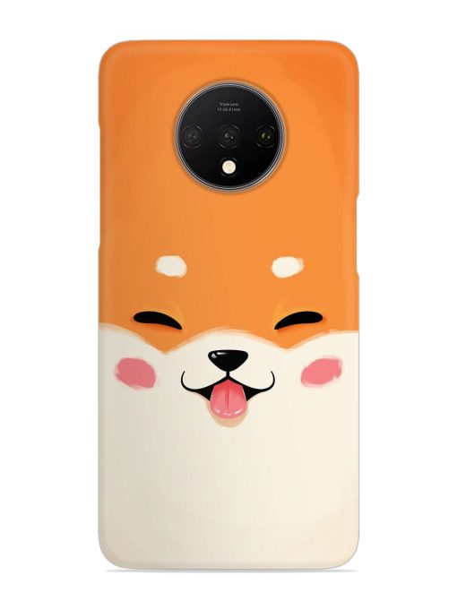 Happy Cat Art Snap Case for Oneplus 7T Zapvi