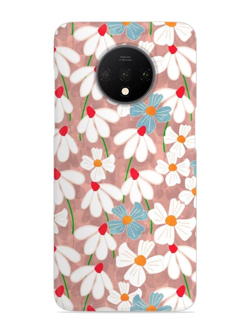 Abstract Petal Flowers Snap Case for Oneplus 7T Zapvi