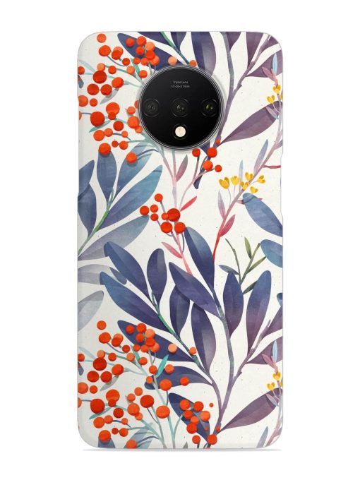 Seamless Floral Pattern Snap Case for Oneplus 7T Zapvi