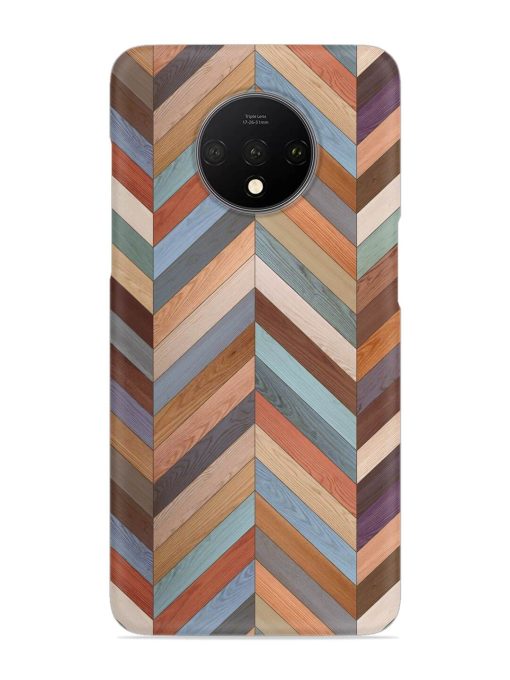 Seamless Wood Parquet Snap Case for Oneplus 7T Zapvi