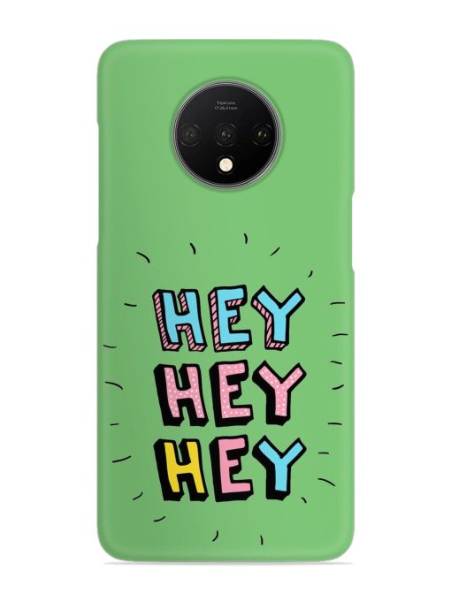 Hey Vector Cartoon Snap Case for Oneplus 7T Zapvi