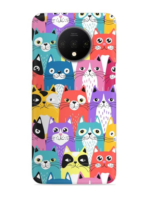 Funny Cartoon Cats Snap Case for Oneplus 7T