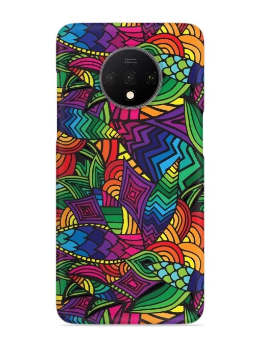 Abstract Multicolor Seamless Snap Case for Oneplus 7T Zapvi