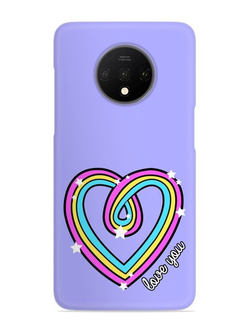 Colorful Rainbow Heart Snap Case for Oneplus 7T