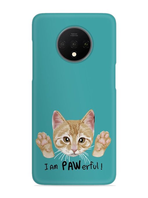 Typography Slogan Cat Snap Case for Oneplus 7T Zapvi