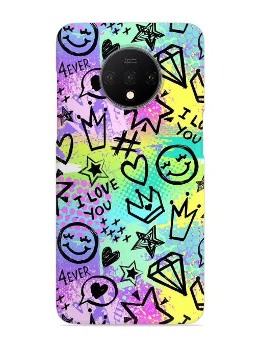 Bright Seamless Pattern Snap Case for Oneplus 7T Zapvi