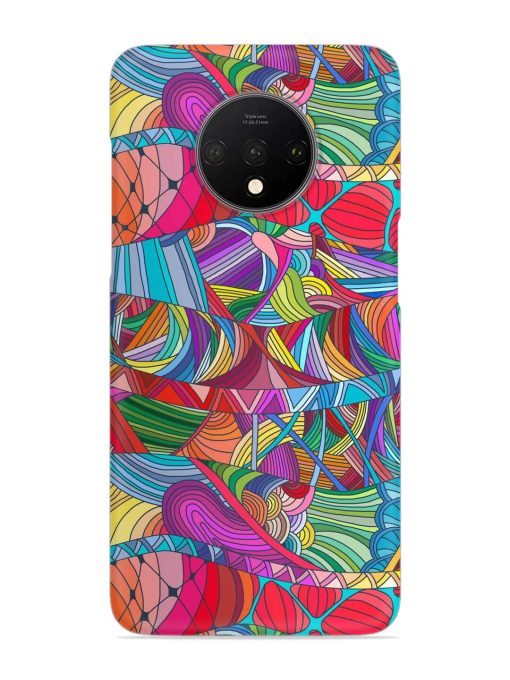 Seamless Patterns Hand Drawn Snap Case for Oneplus 7T Zapvi