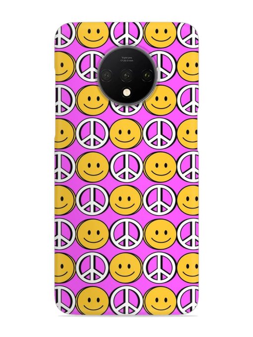 Smiley Face Peace Snap Case for Oneplus 7T Zapvi