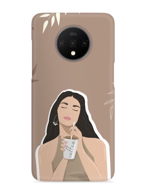 Girl With Coffee Snap Case for Oneplus 7T