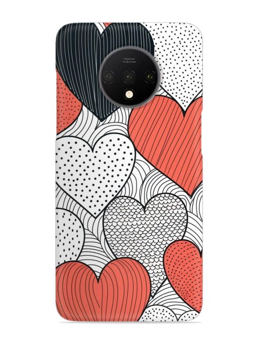 Girly Heart Seamless Snap Case for Oneplus 7T Zapvi