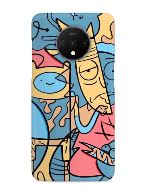 Silly Face Doodle Snap Case for Oneplus 7T