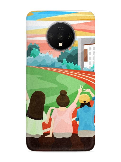 School Playground Snap Case for Oneplus 7T Zapvi